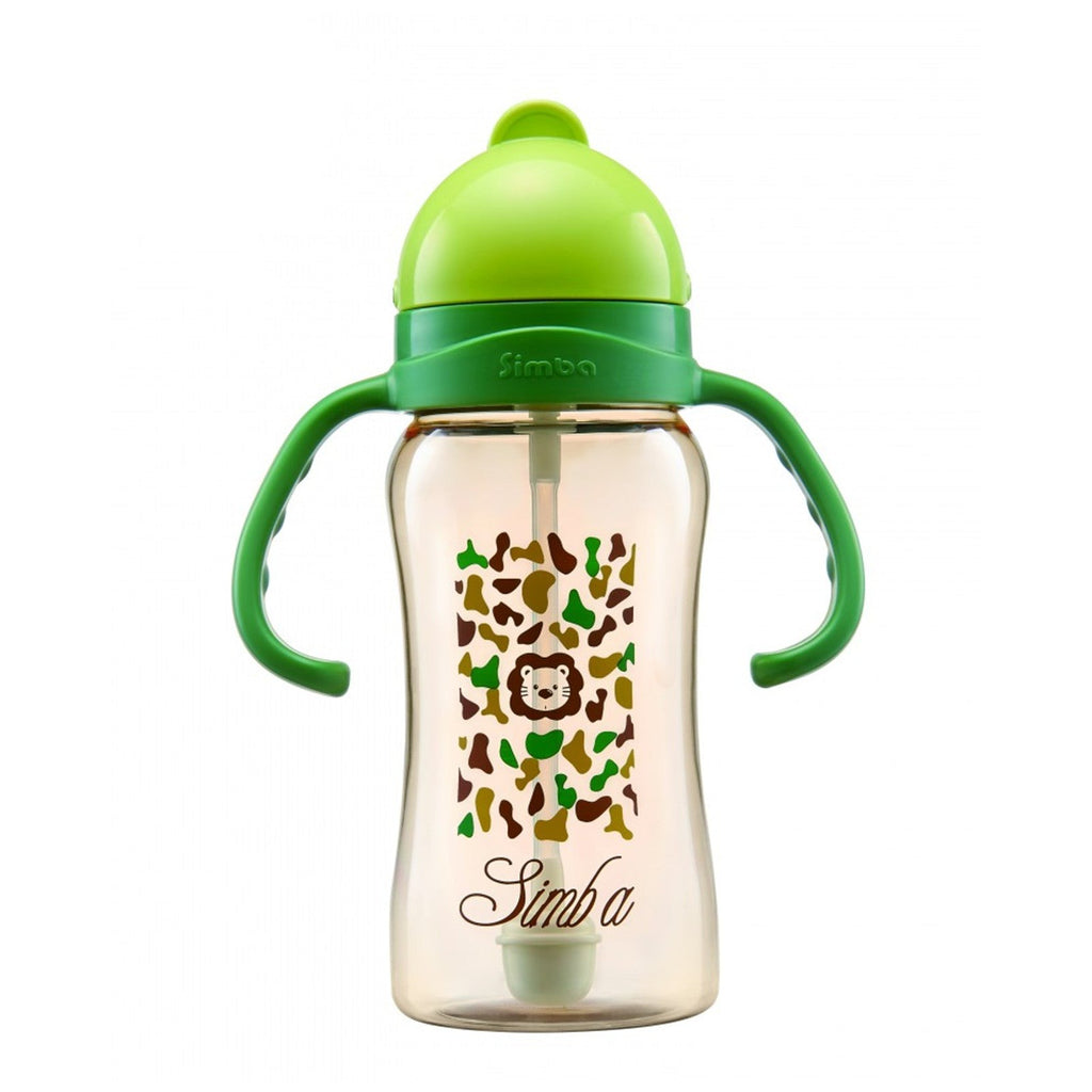 Simba PPSU Training Cup Straw Bottle | Green Camouflage
