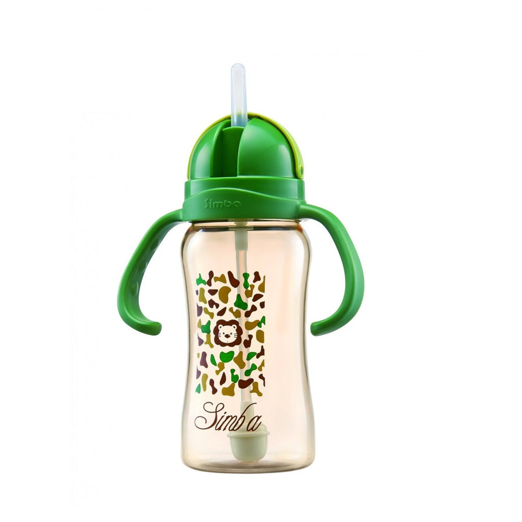 Simba PPSU Training Cup Straw Bottle | Green Camouflage