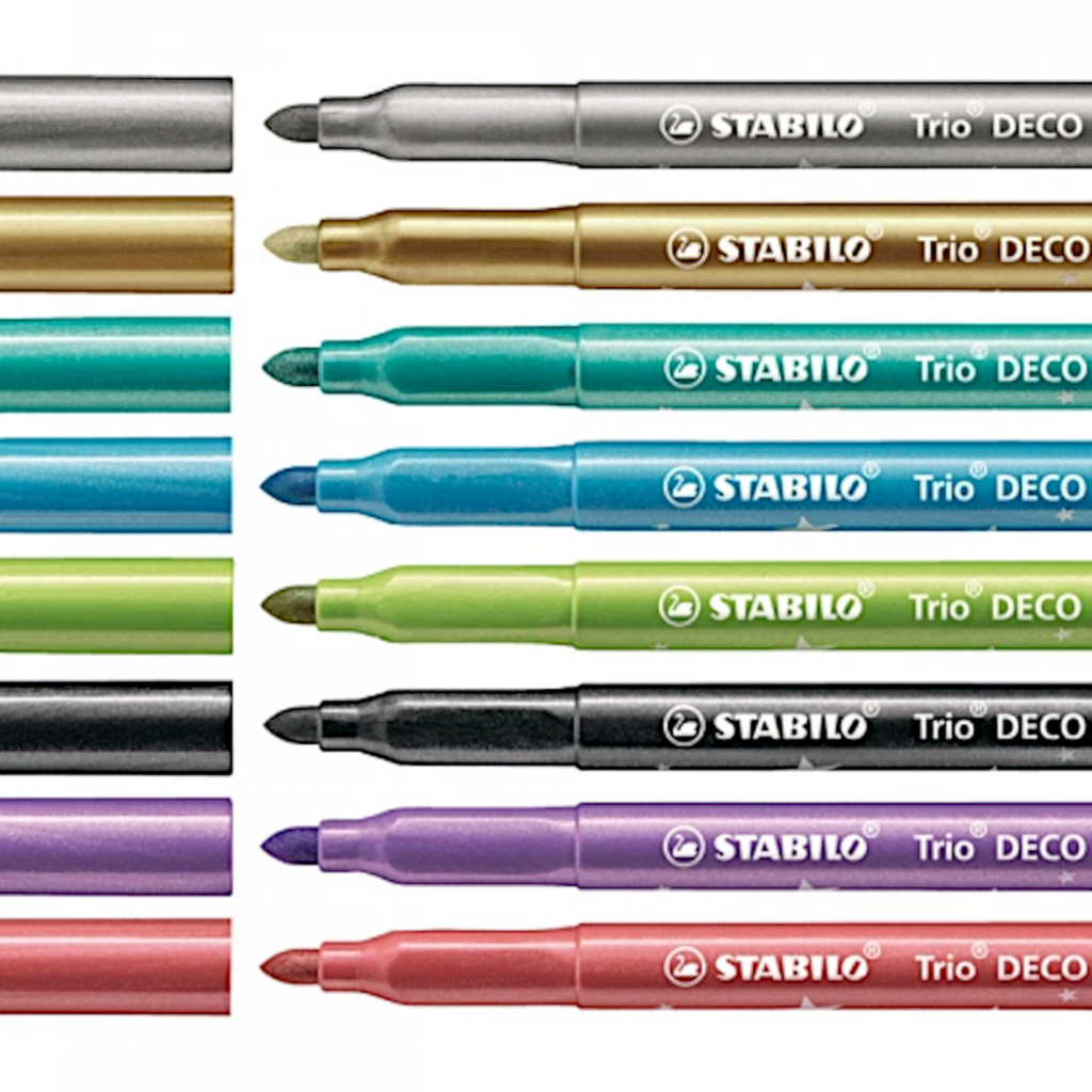 STABILO Trio DECO Metallic fibre-tip pen - 8 Pens
