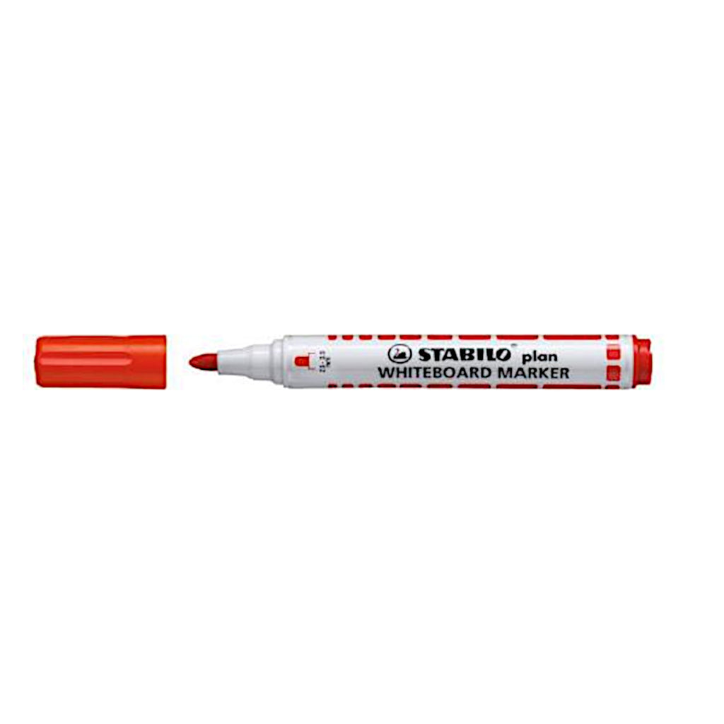 Stabilo Plan Whiteboard Marker - Bullet/Round Tip - Red