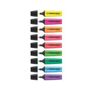 Stabilo Boss Original Fluorescent Colour Highlighter | 9 Pens