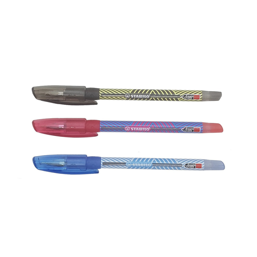 Stabilo Exam Grade 587 Ballpoint Pen | 0.5mm - Black, Blue, Red