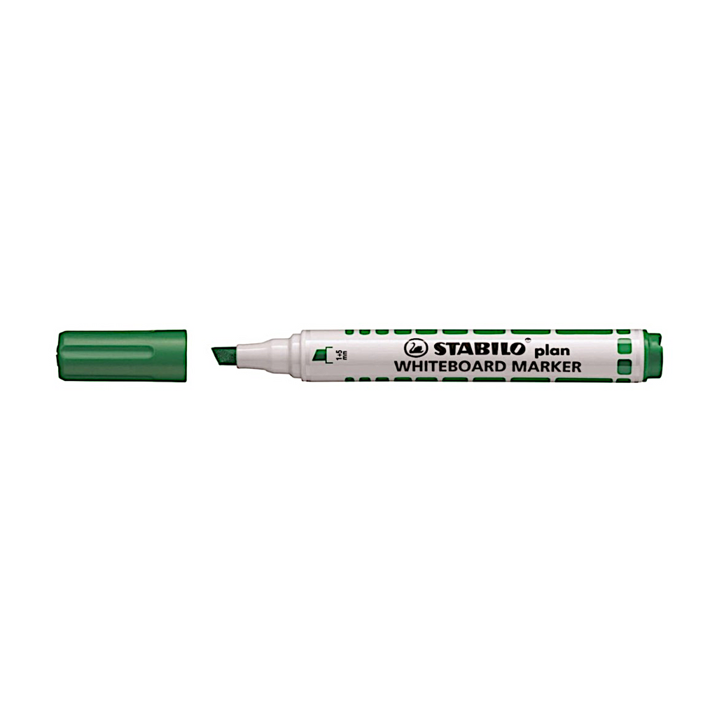 Stabilo Plan Whiteboard Marker - Chisel Tip - Green