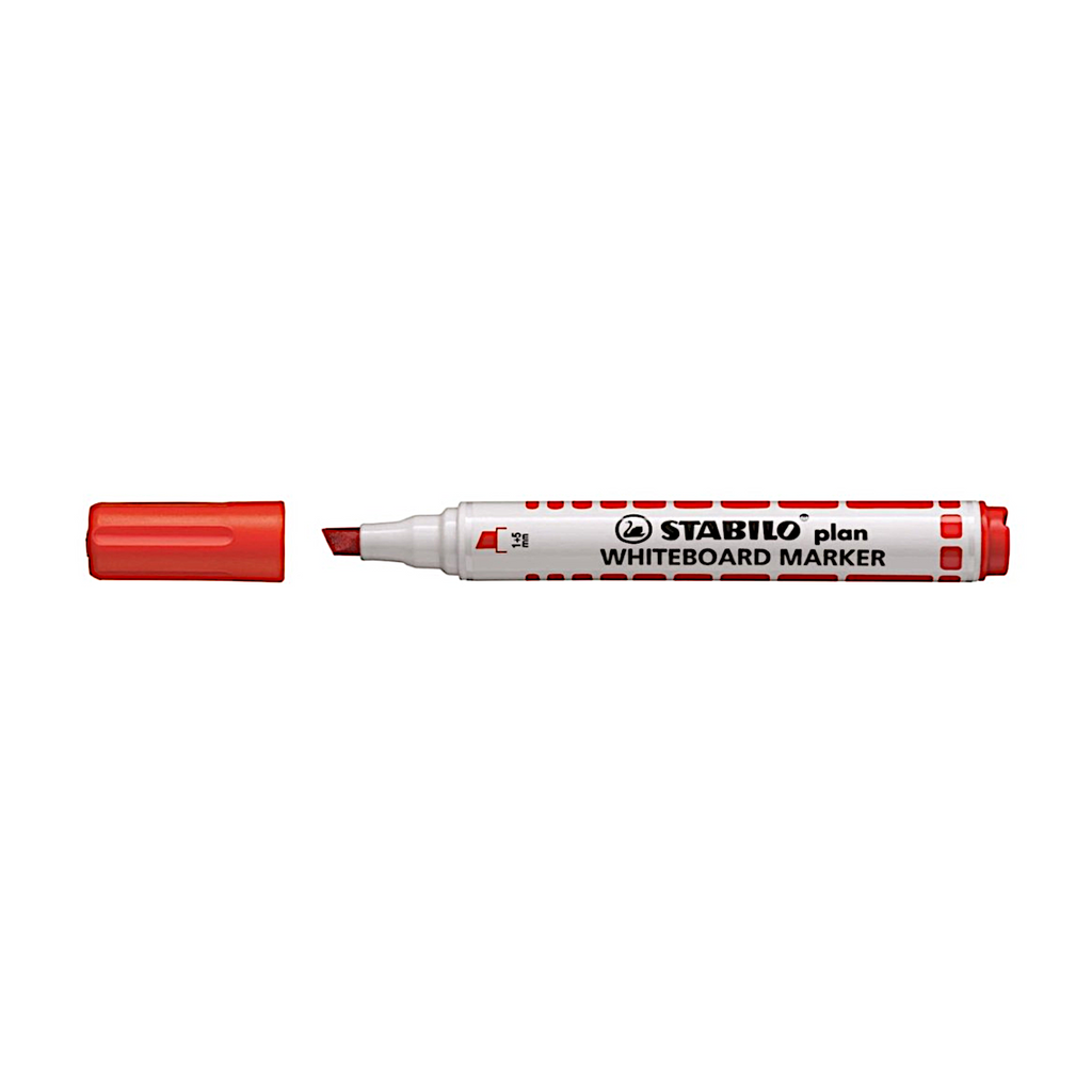 Stabilo Plan Whiteboard Marker - Chisel Tip - Red