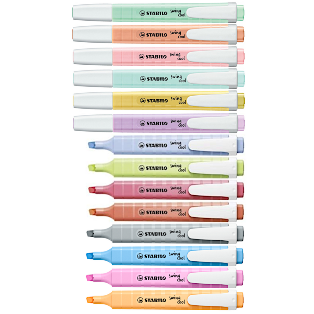 Stabilo Schwan Swing Cool Fluorescent + Pastel Colour - Pack of 22 Highlighters