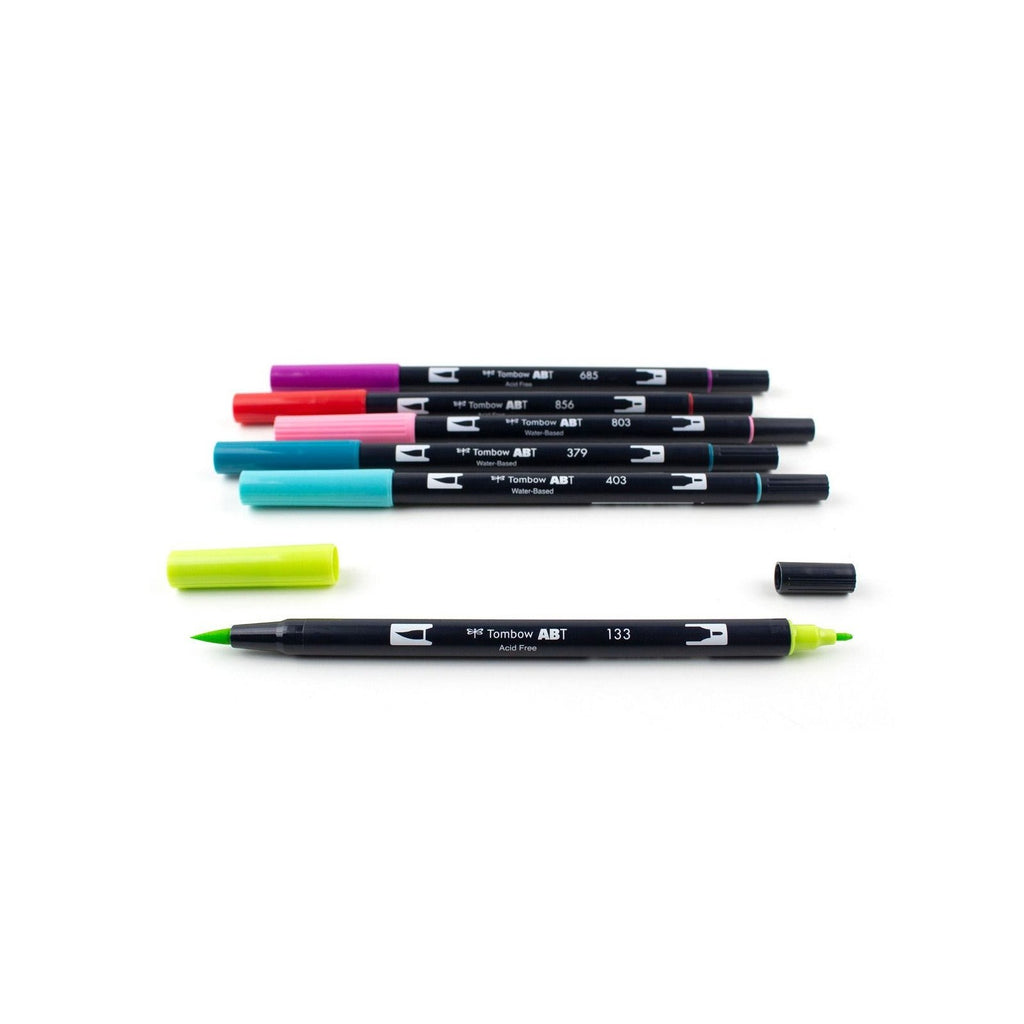Tombow ABT Dual Brush Pen - Pack of 6 Pens