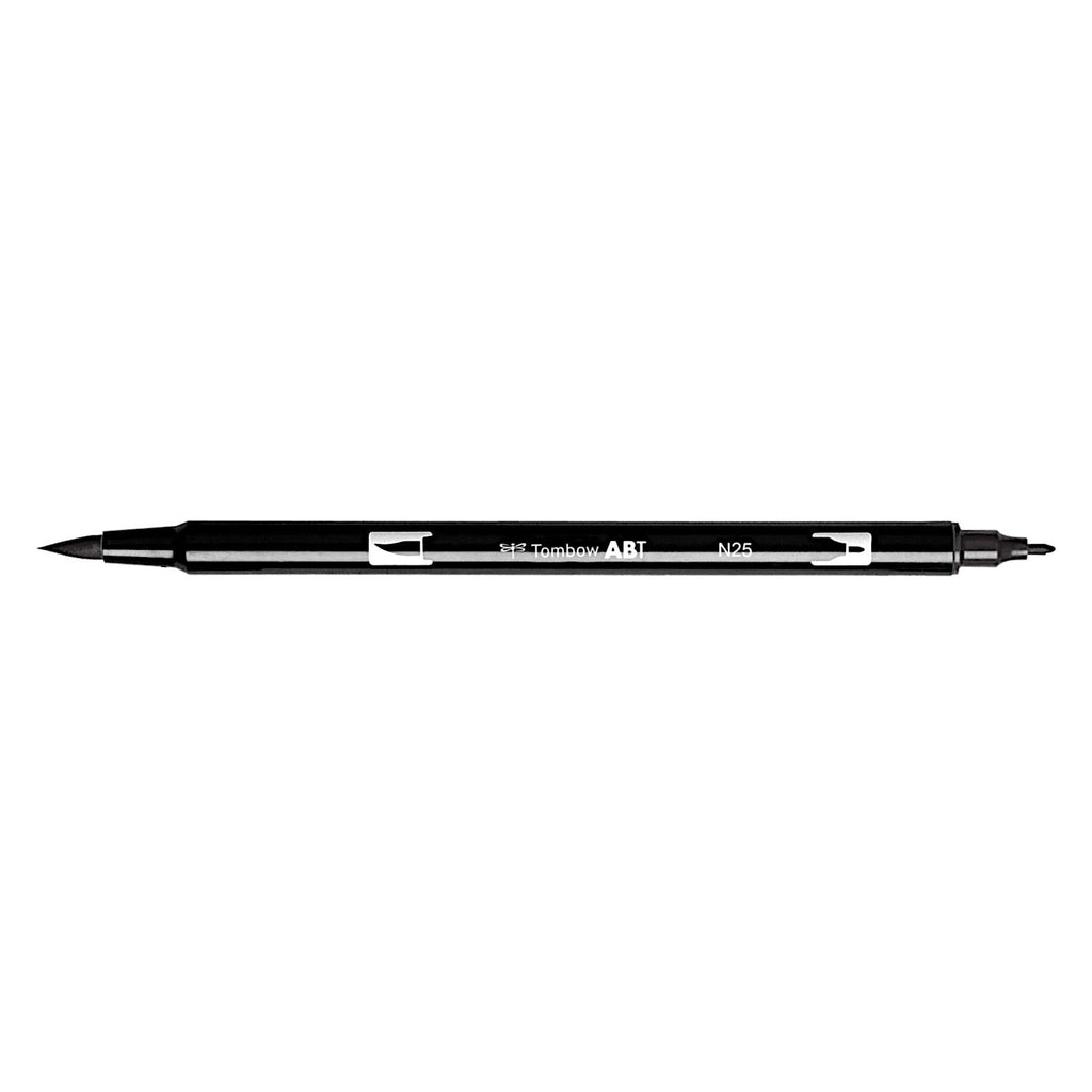 Tombow Dual Brush Pens - N25 Lamp Black