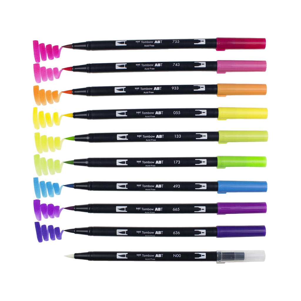 Tombow Dual Brush Pens - Bright Palette