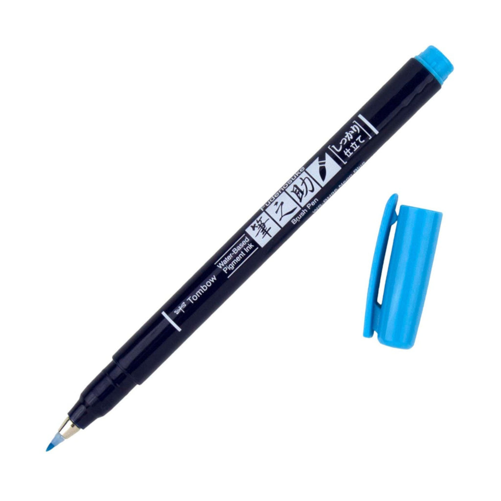 Tombow Fudenosuke Neon Colours | Neon Blue