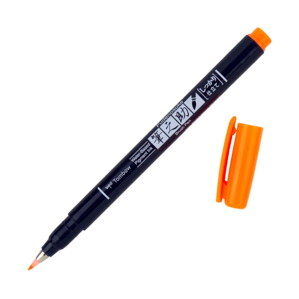 Tombow Fudenosuke Neon Colours | Neon Orange