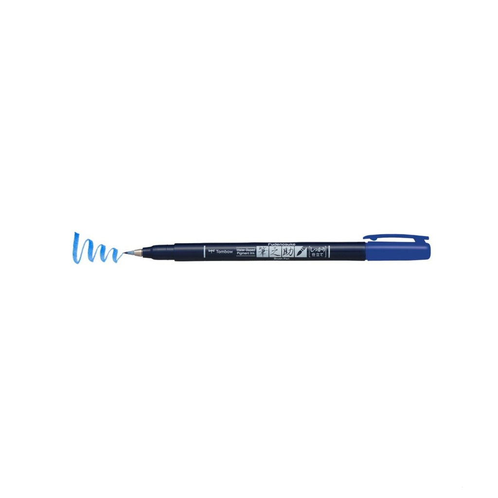 Tombow Fudenosuke Brush Pen - Hard Tip - Blue