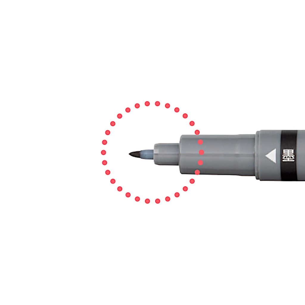 Tombow Fudenosuke Twin Tip Brush Pen | Black/Grey