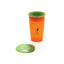 JUICY! WOW Cup for Kids Translucent Spill Free Tumblers - Orange/Green