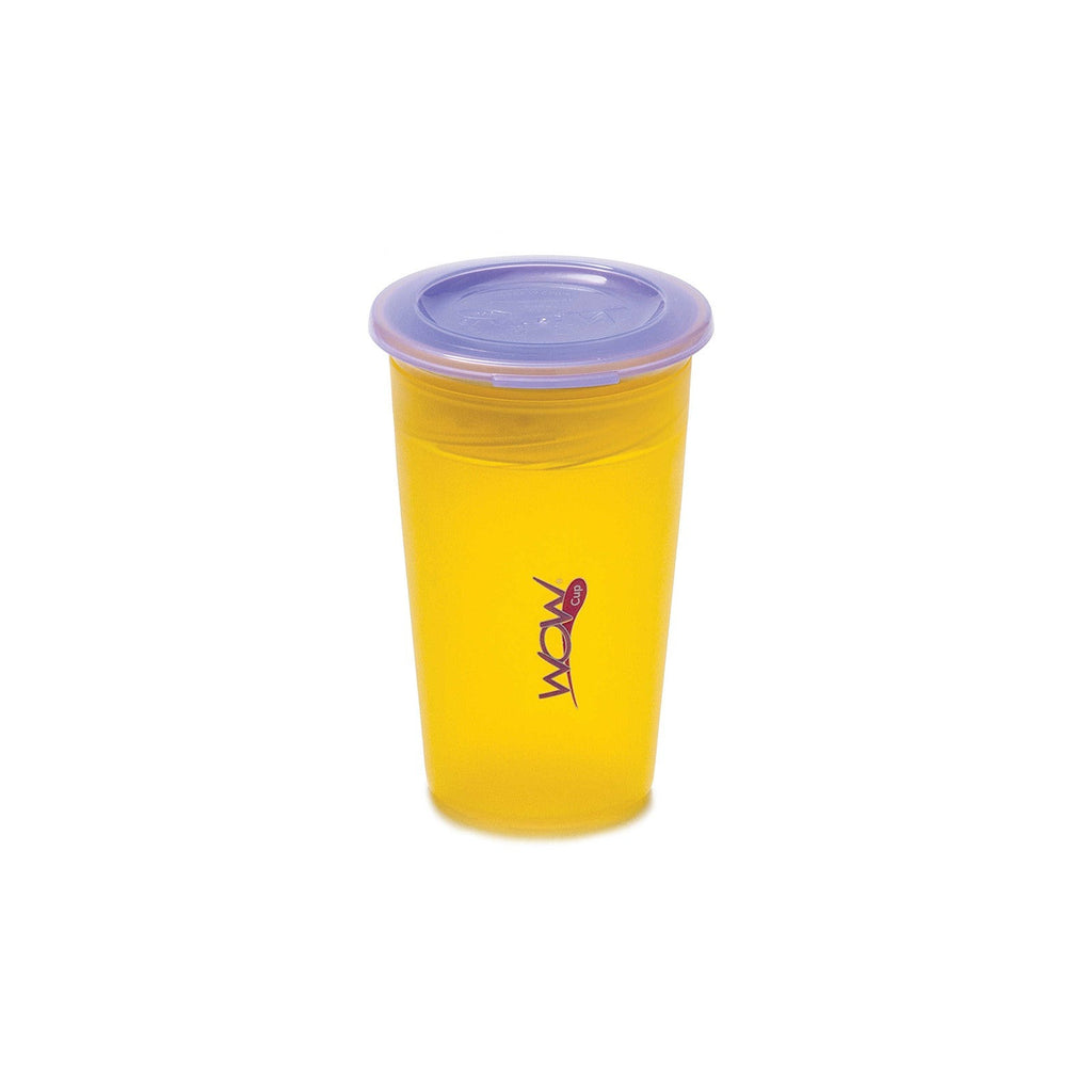 JUICY! WOW Cup for Kids Translucent Spill Free Tumblers - Yellow/Purple