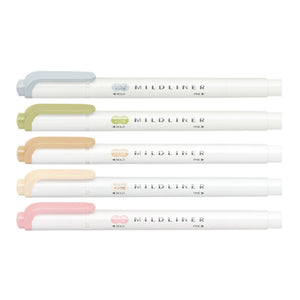 Zebra Mildliner Double Sided Highlighter - Natural Colour Set