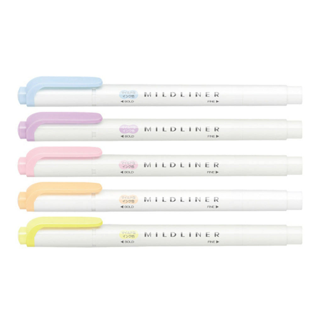Zebra Mildliner Double Sided Highlighter - Gentle Colour Set