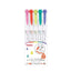 Zebra Mildliner Brush | Double Sided Highlighter - Bright colour set