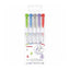 Zebra Mildliner Brush | Double Sided Highlighter - 5 Colour Set | Cool Colour Set