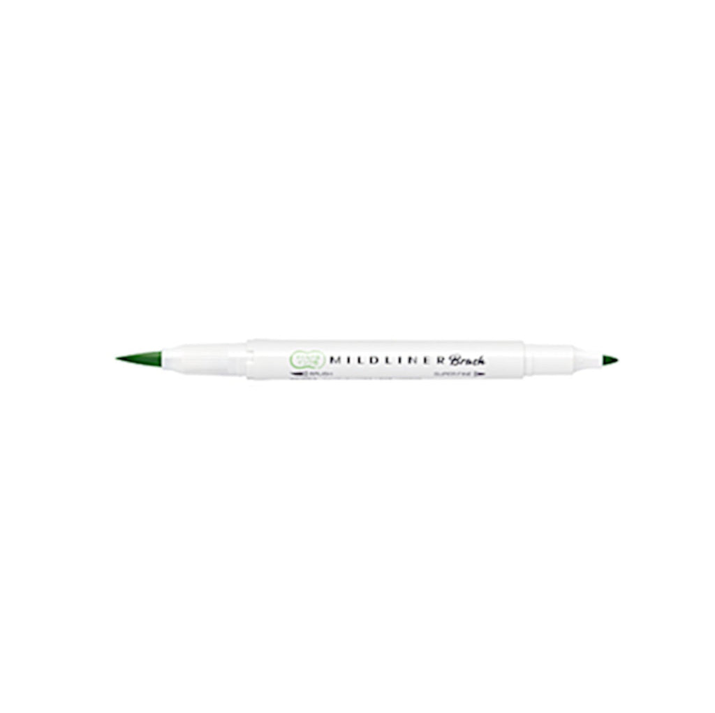 Zebra Mildliner Brush | Double Sided Highlighter | Mild Green