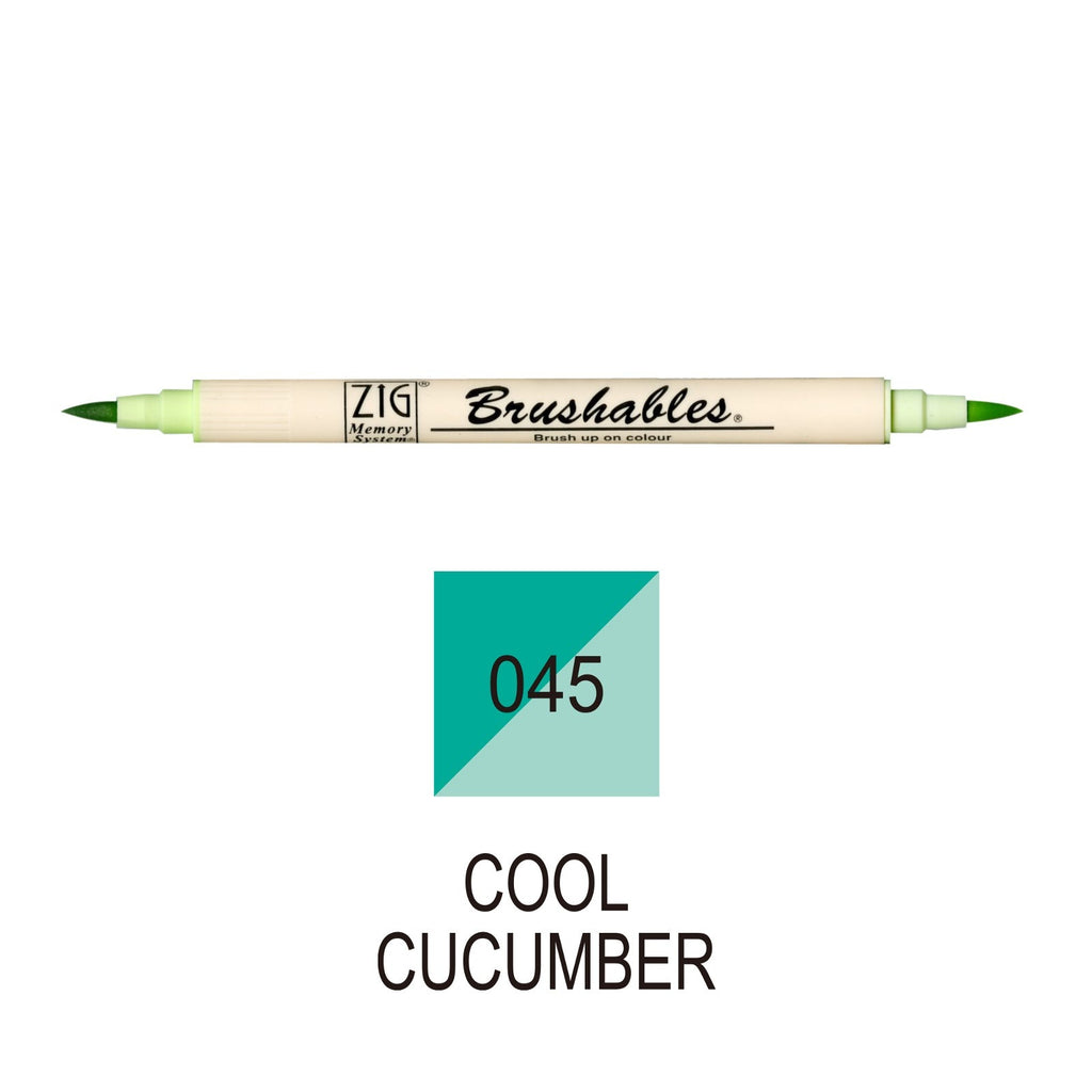 Kuretake Memory System Brushable | Cool Cucumber