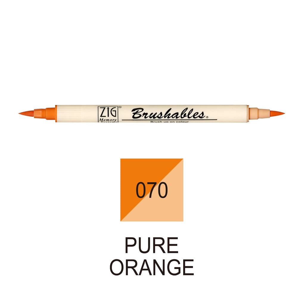 Kuretake Memory System Brushable | Pure Orange
