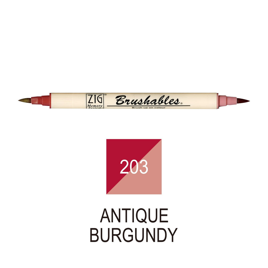 Kuretake Memory System Brushable | Antique Burgundy