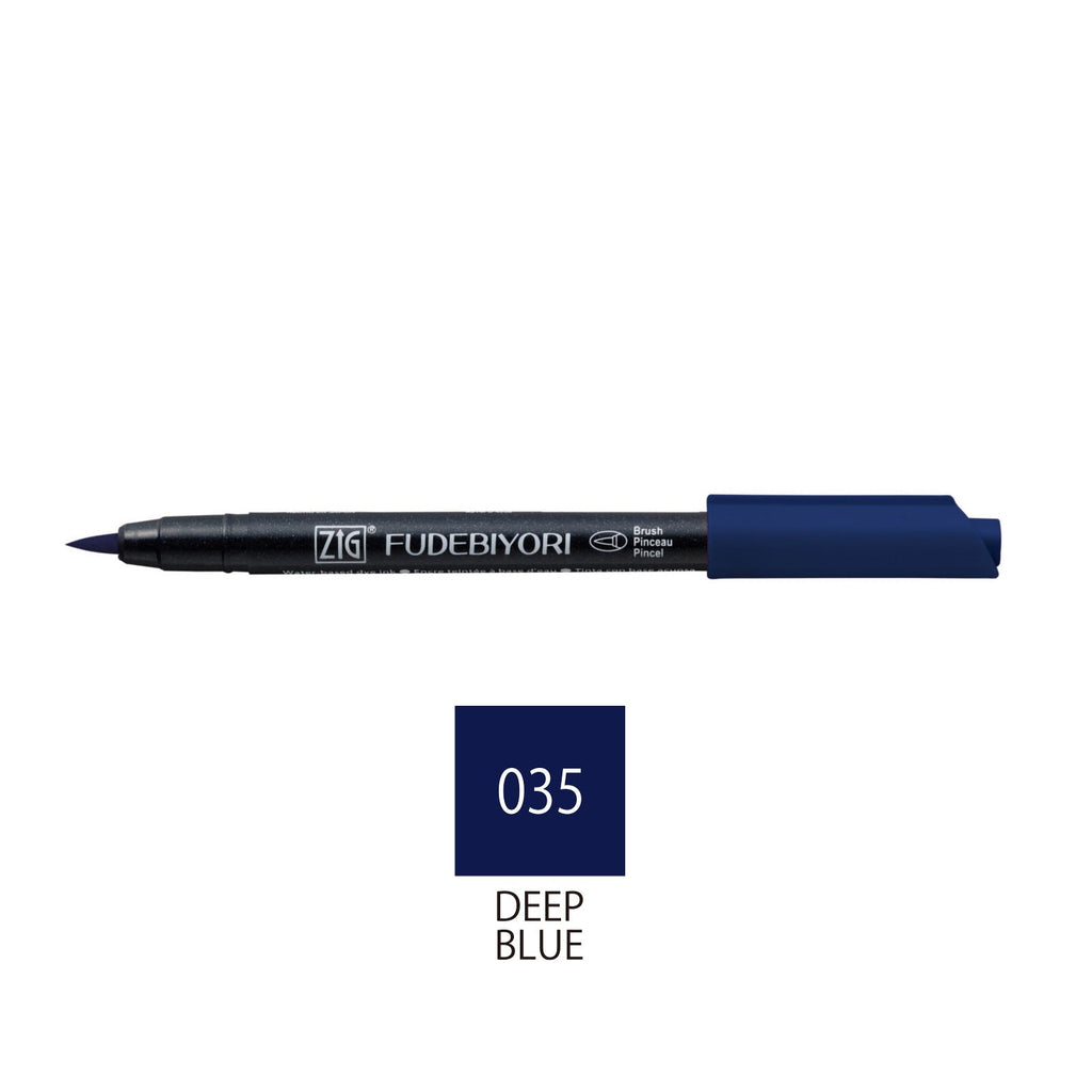 Zig Kuretake Fudebiyori Pens | Deep Blue