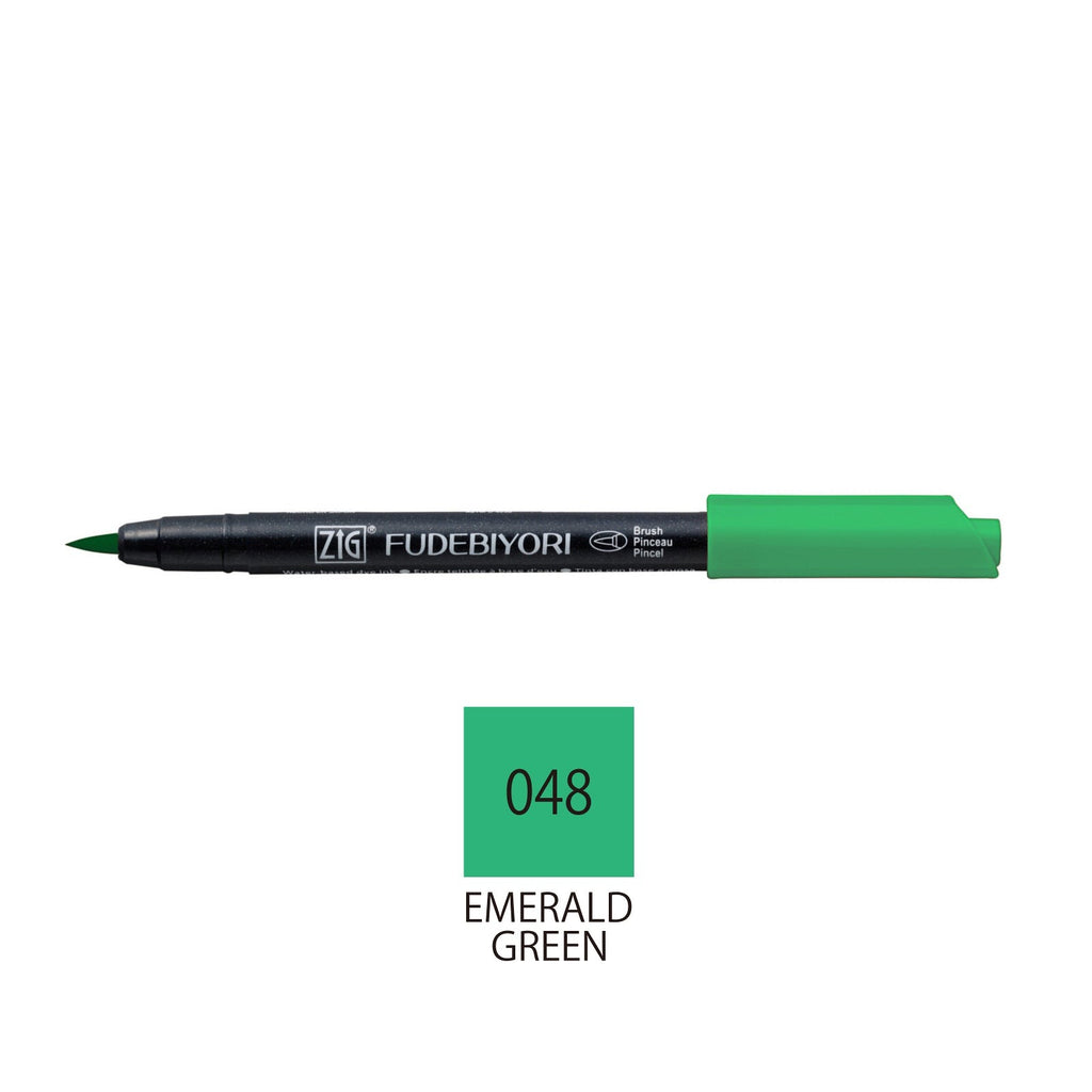 Zig Kuretake Fudebiyori Pens | Emerald Green