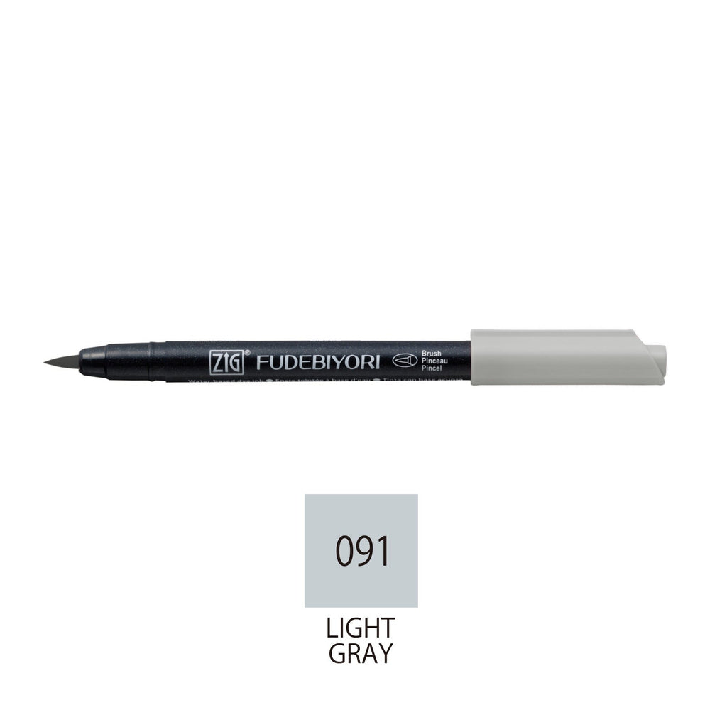 Zig Kuretake Fudebiyori Pens | Light Gray
