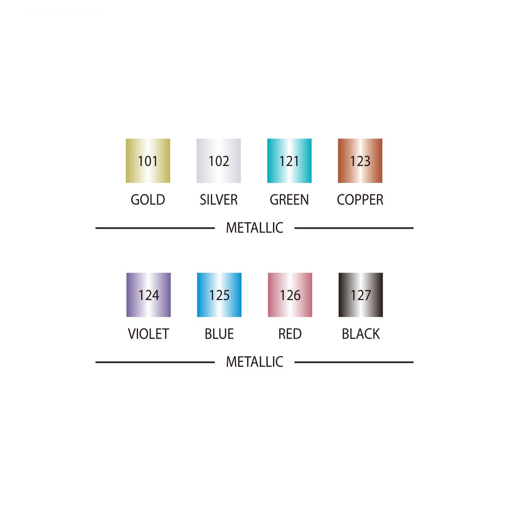 Zig Kuretake Fudebiyori Metallic | Pack of 8 Pens