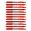 Zebra Sarasa Push Clip Retractable Gel Ink Pen 0.5mm - 12pens - Red