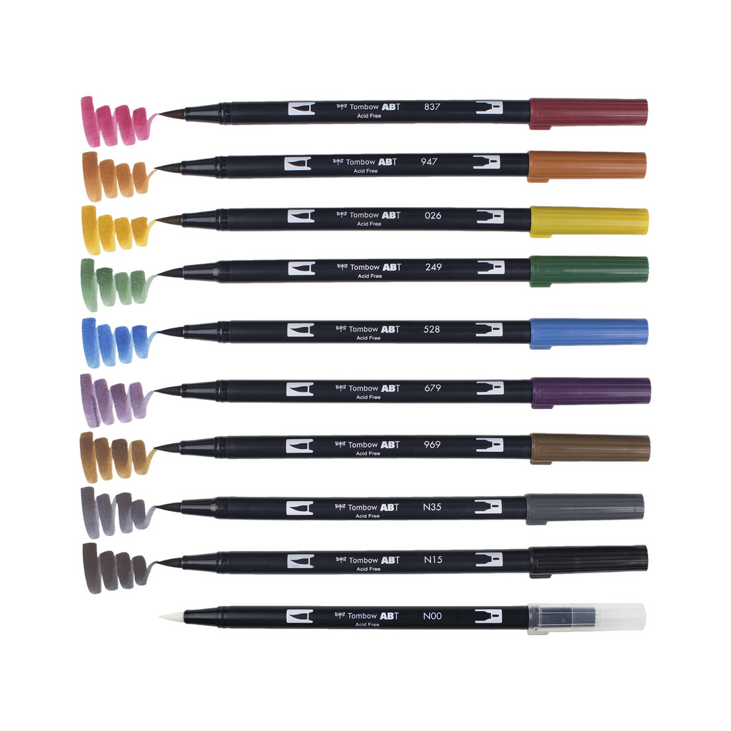 Tombow Dual Brush Pens - Muted Palette