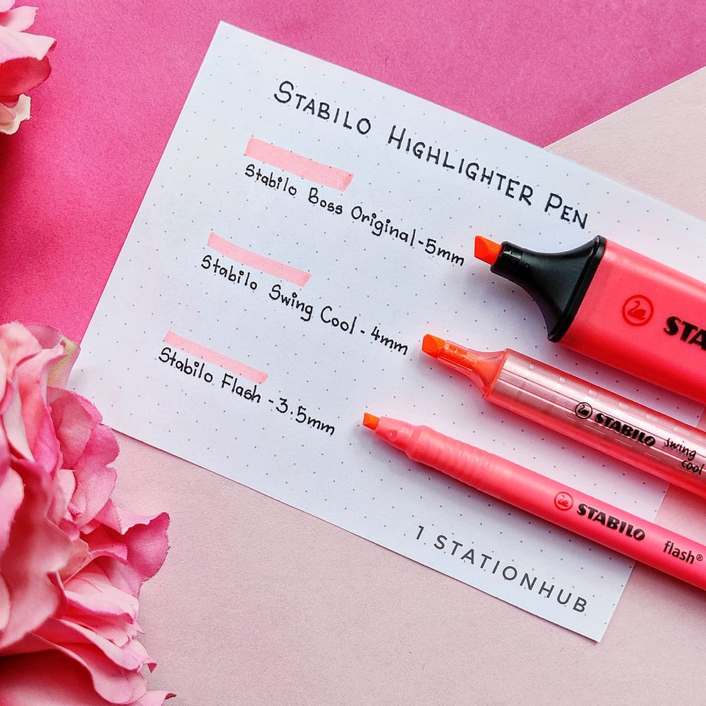 Did you know that Stabilo highlighter pen comes in different sizes?