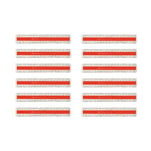 12pcs Faber Castell Plastic Ruler - 18cm