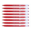 8Pcs Faster Colour Ink Ball Pen 0.7mm | Red