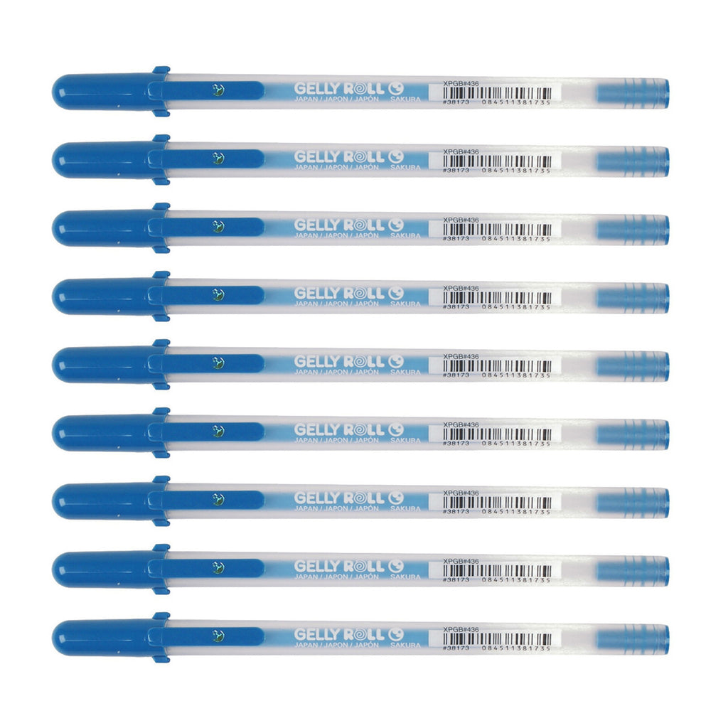 9pcs Sakura Gelly Roll 1.0mm Moonlight Pen | Blue