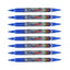 8pcs Artline EK-041T Twin Tip Permanent Marker - Blue