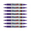 8pcs Artline EK-041T Twin Tip Permanent Marker - Purple