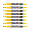 8pcs Artline EK-041T Twin Tip Permanent Marker - Yellow