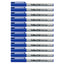 12pcs Artline 250 Permanent Marker Pen 0.4mm - Blue
