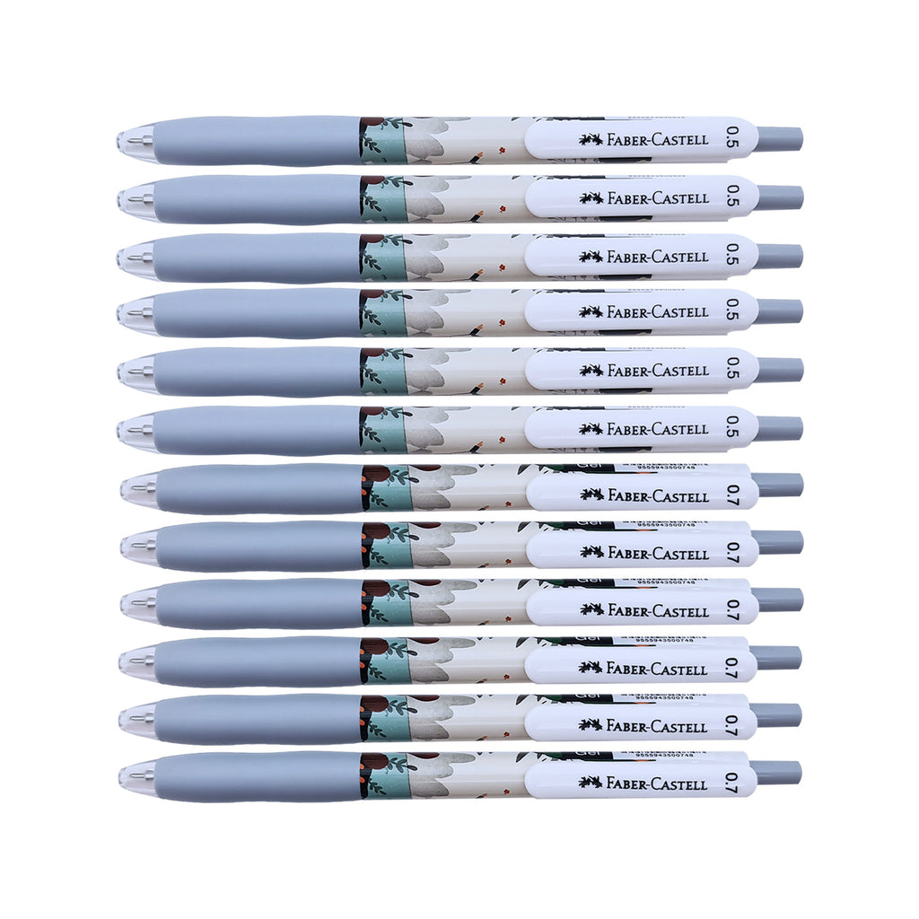 12pcs Faber Castell Arte Gel Ink Pen - Paint Series | Black 0.5mm 0.7mm