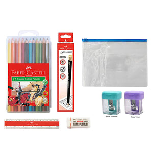 Back to School Starter Kit C | Pastel Turquoise & Pastel Violet Sharpener