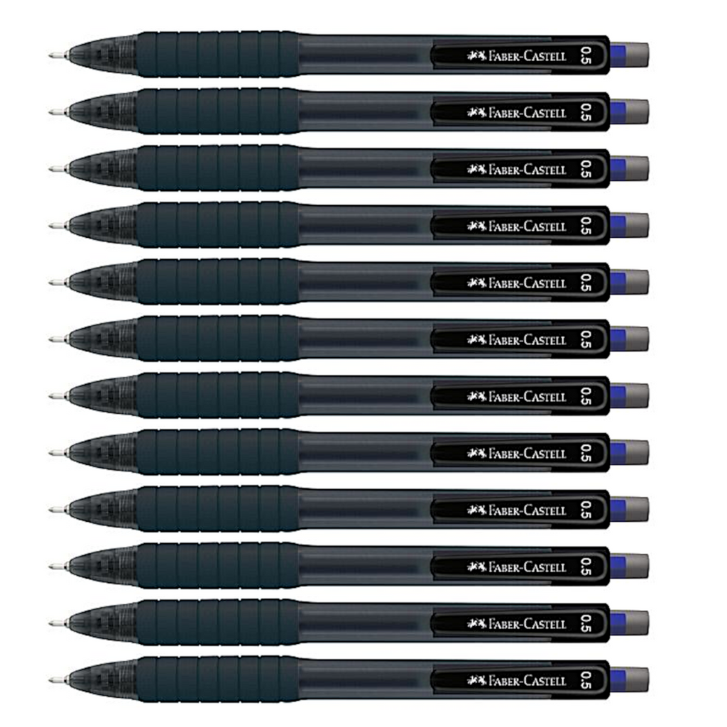 12pcs Faber Castell Fast Gel Z 0.5mm Pen - BLue