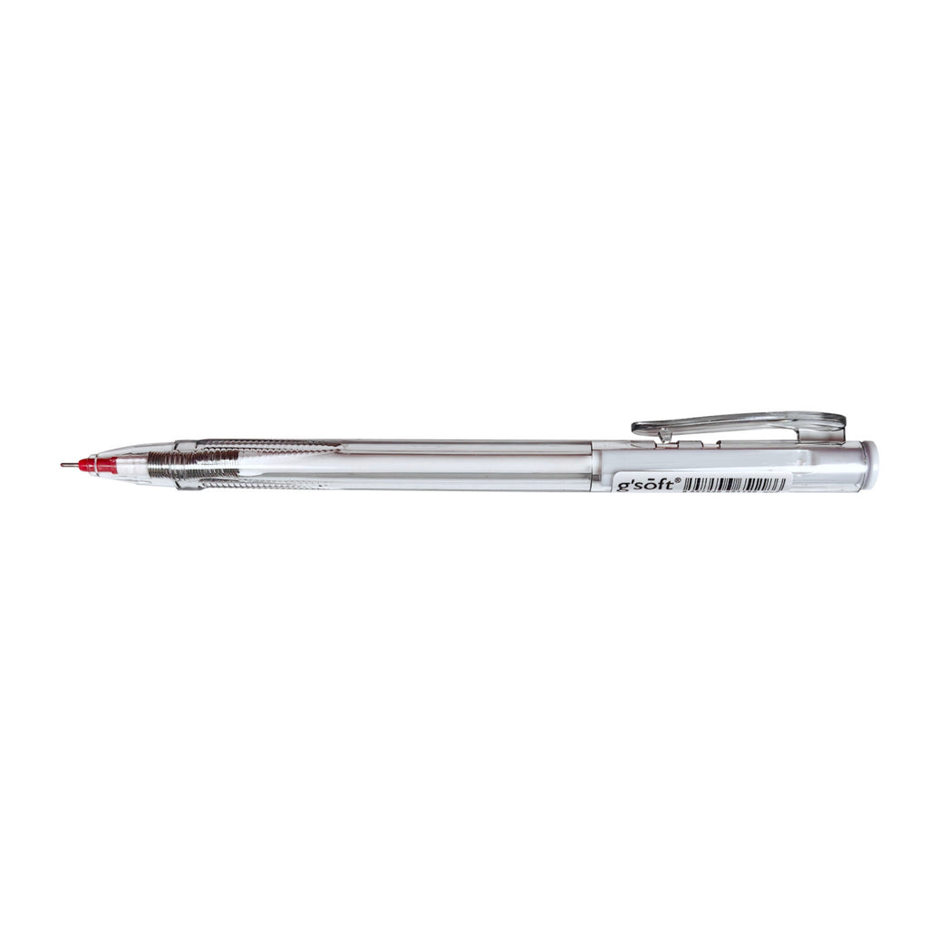 G'Soft Writemate WX1 Semi Gel Ink Ball Pen Nano Tip 0.4mm - Red