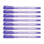 8pcs G'Soft GM7 0.7mm Ballpoint Colour Pen - Purple