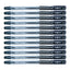 12pcs G'Soft 5566 Semi Gel Ball Pen 0.6mm Bullet Tip - Black