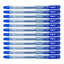 12pcs G'Soft 5566 Semi Gel Ball Pen 0.6mm Bullet Tip - Blue