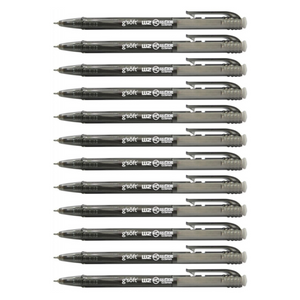 12pcs G'Soft W2 Retractable Ballpoint Pen 0.5mm - Black