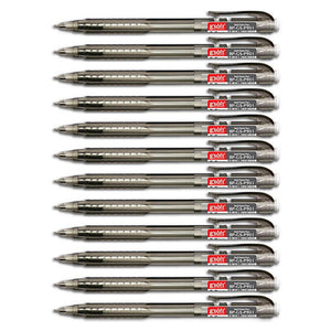 12pcs G'Soft P901 Retractable Ball Pen Needle Tip 0.5mm - Black