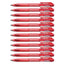 12pcs G'Soft P901 Retractable Ball Pen Needle Tip 0.7mm - Red